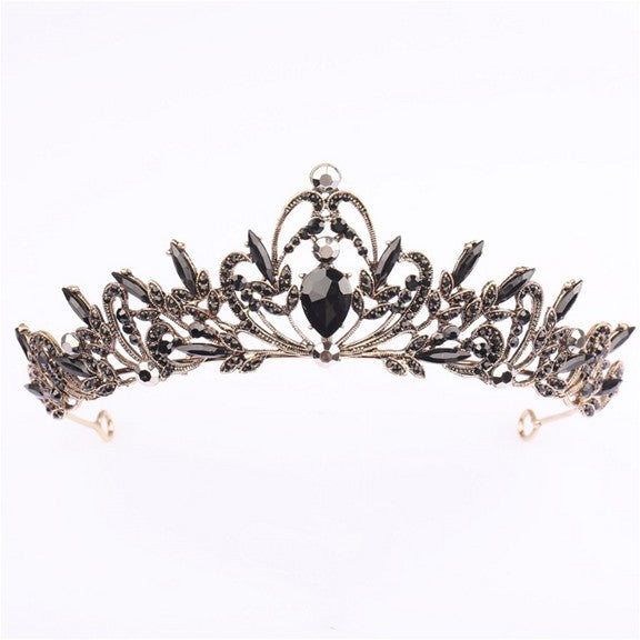 Dame Elegant Hårkrone med filigrane Krystallornamenter Skanto