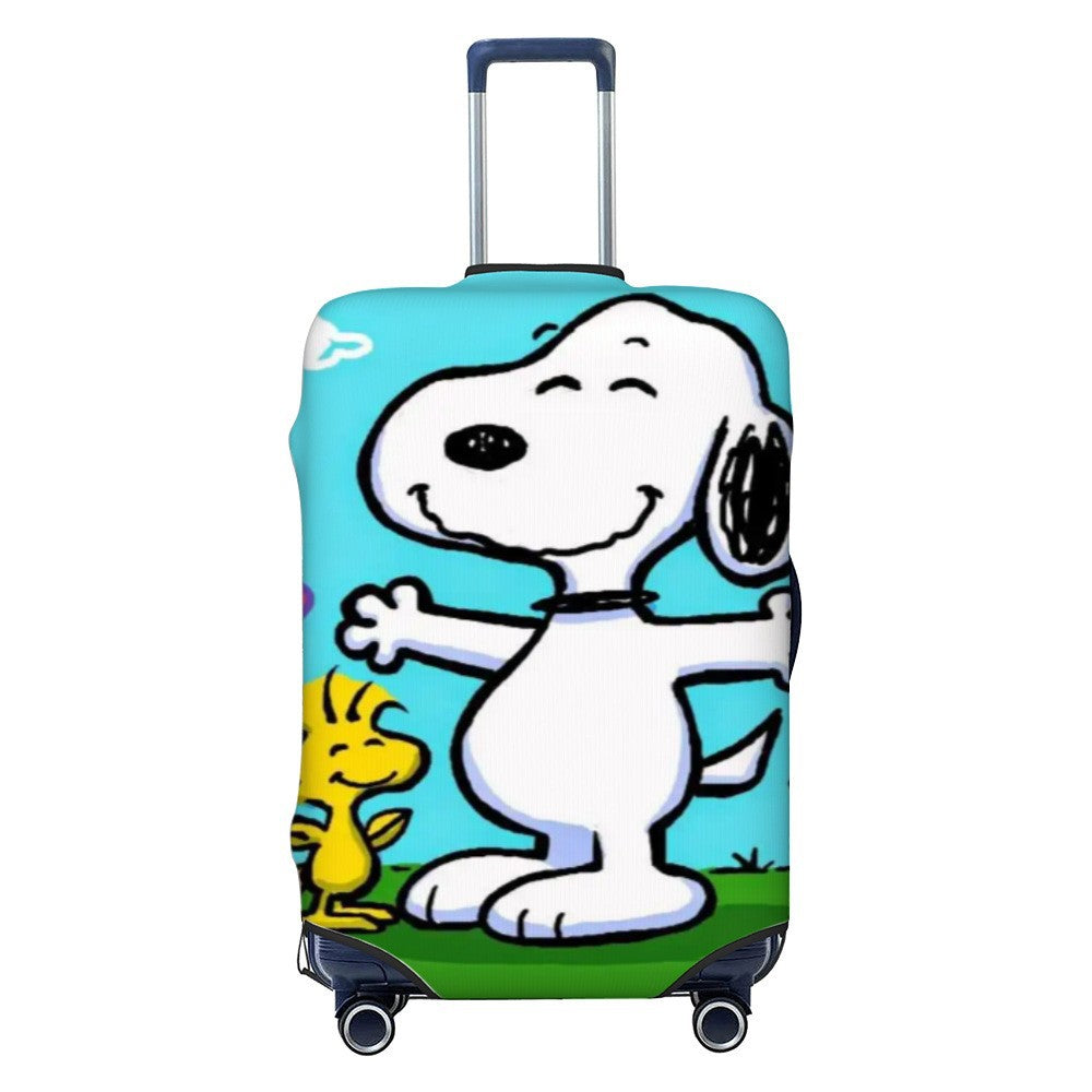 Unisex nan elastisk koffertrekk med Snoopy tegneseriemotiv, strekkbart beskyttende trekk for trolley med fire hjul Skanto