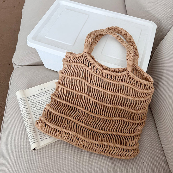 Handmade basket bag with braided design Skanto