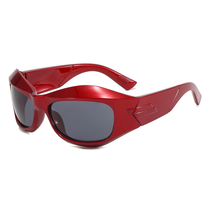 Dame Retro-solbriller i trendy skjolddesign Skanto