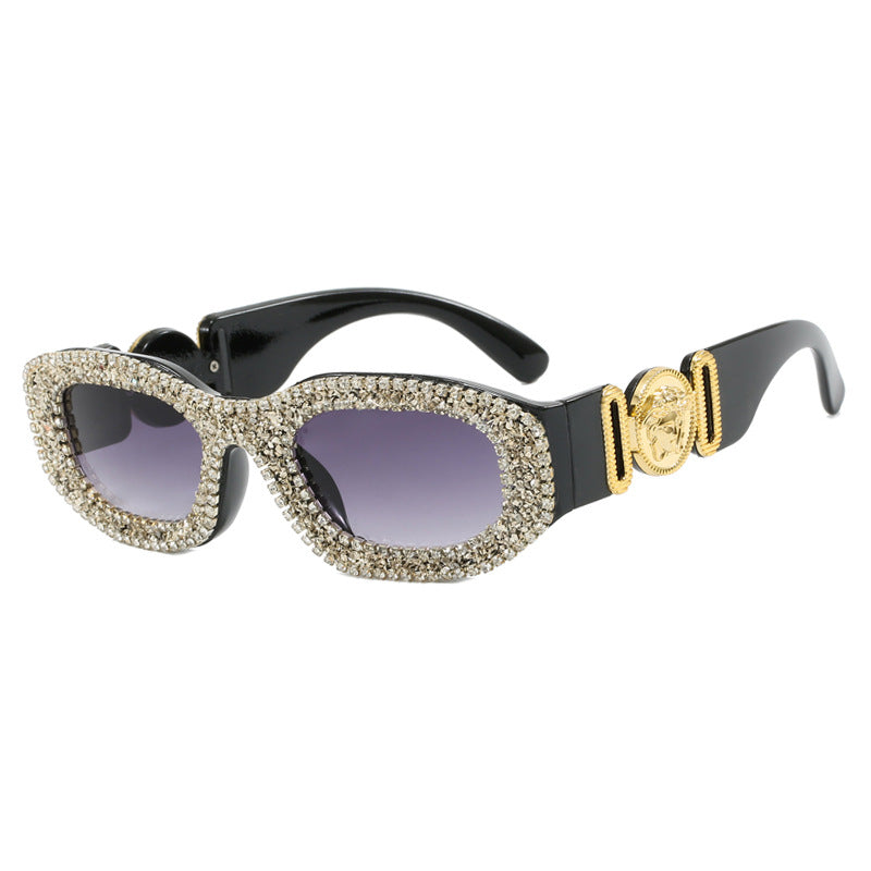 Women's extravagantly designed sunglasses with rhinestone-embellished frame Skanto