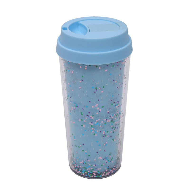 Dame Glitter Drikkekopp med Lekkasjefri Lokk og Ergonomisk Håndtak Skanto