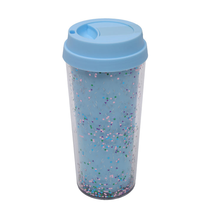 Dame Glitter Drikkekopp med Lekkasjefri Lokk og Ergonomisk Håndtak Skanto
