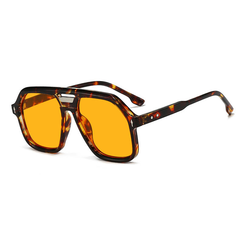 Women's oversized sunglasses with polygonal frame and UV protection Skanto