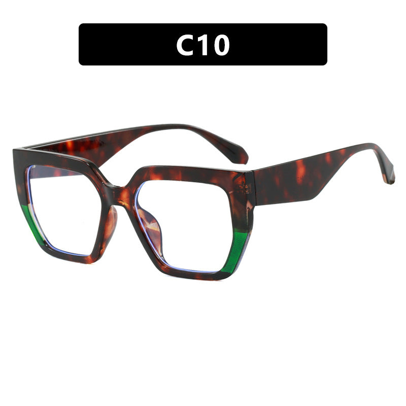 Women's geometric glasses in fashionable tortoise pattern Skanto