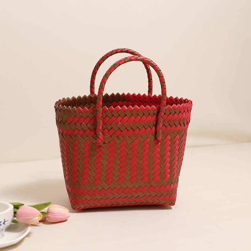 Braided tote bag in rustic design Skanto
