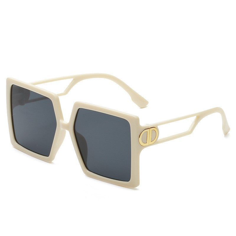 Damer Elegant Oversized-solbrille med geometrisk ramme og polariserte linser Skanto