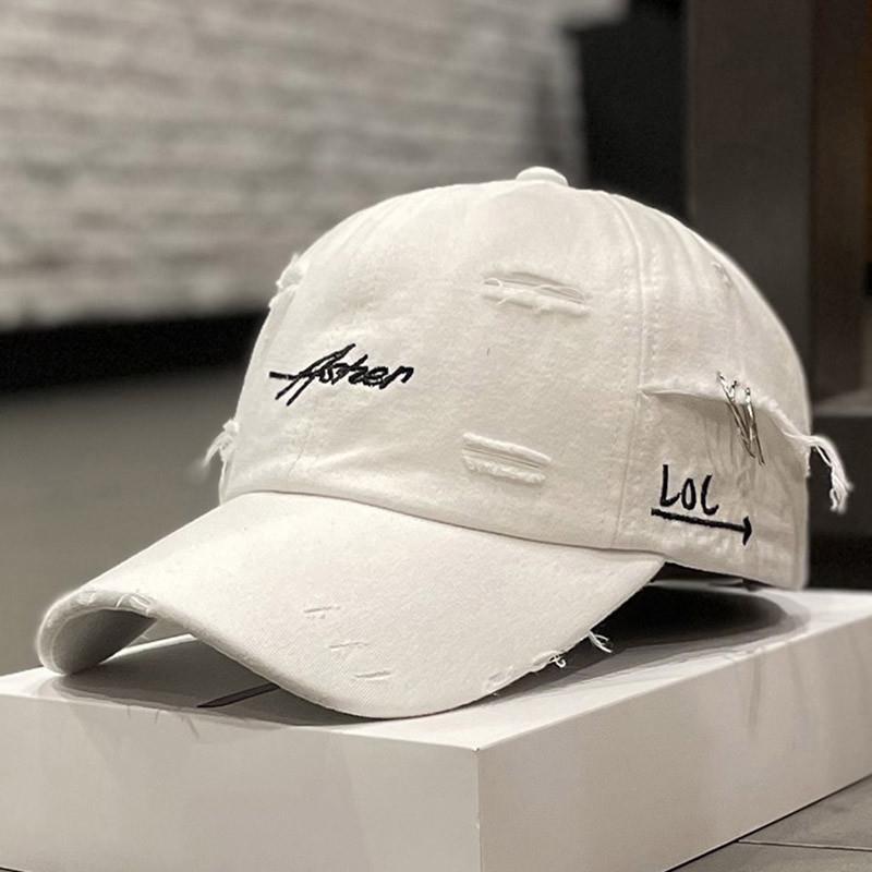 Herre Slitt Denim Caps Skanto