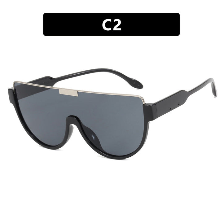 Dame futuristisk sportssolbrille med høyglanset ramme Skanto