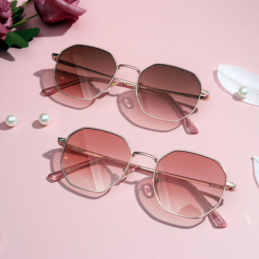 Dame moteriktig solbrille med oval ramme og polarisert glass Skanto