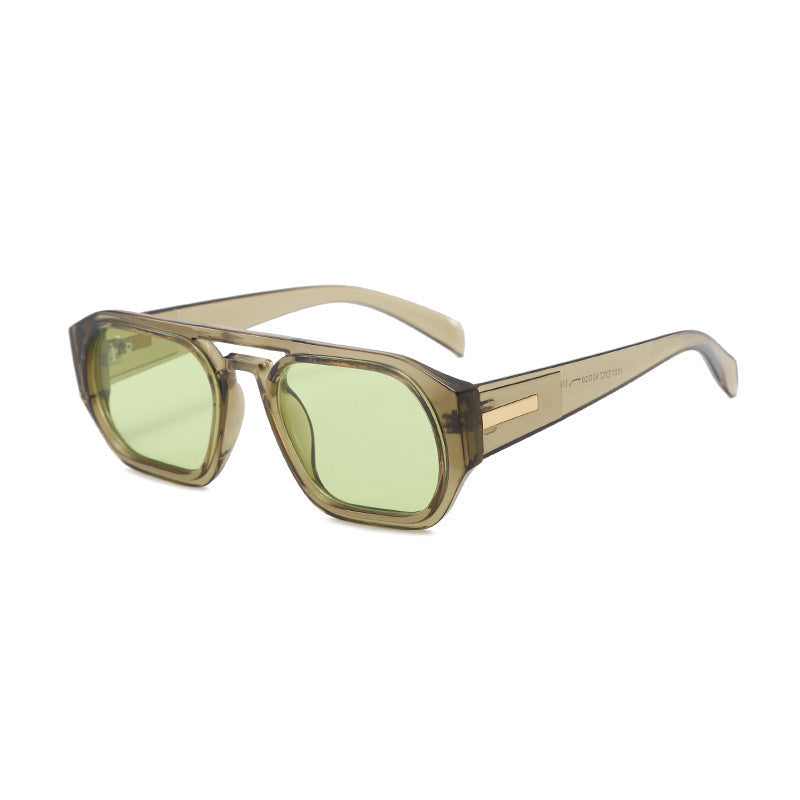 Women's fashionable rectangular glasses with elegant metal accent Skanto