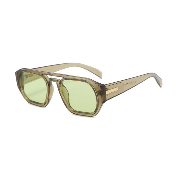 Women's fashionable rectangular glasses with elegant metal accent Skanto