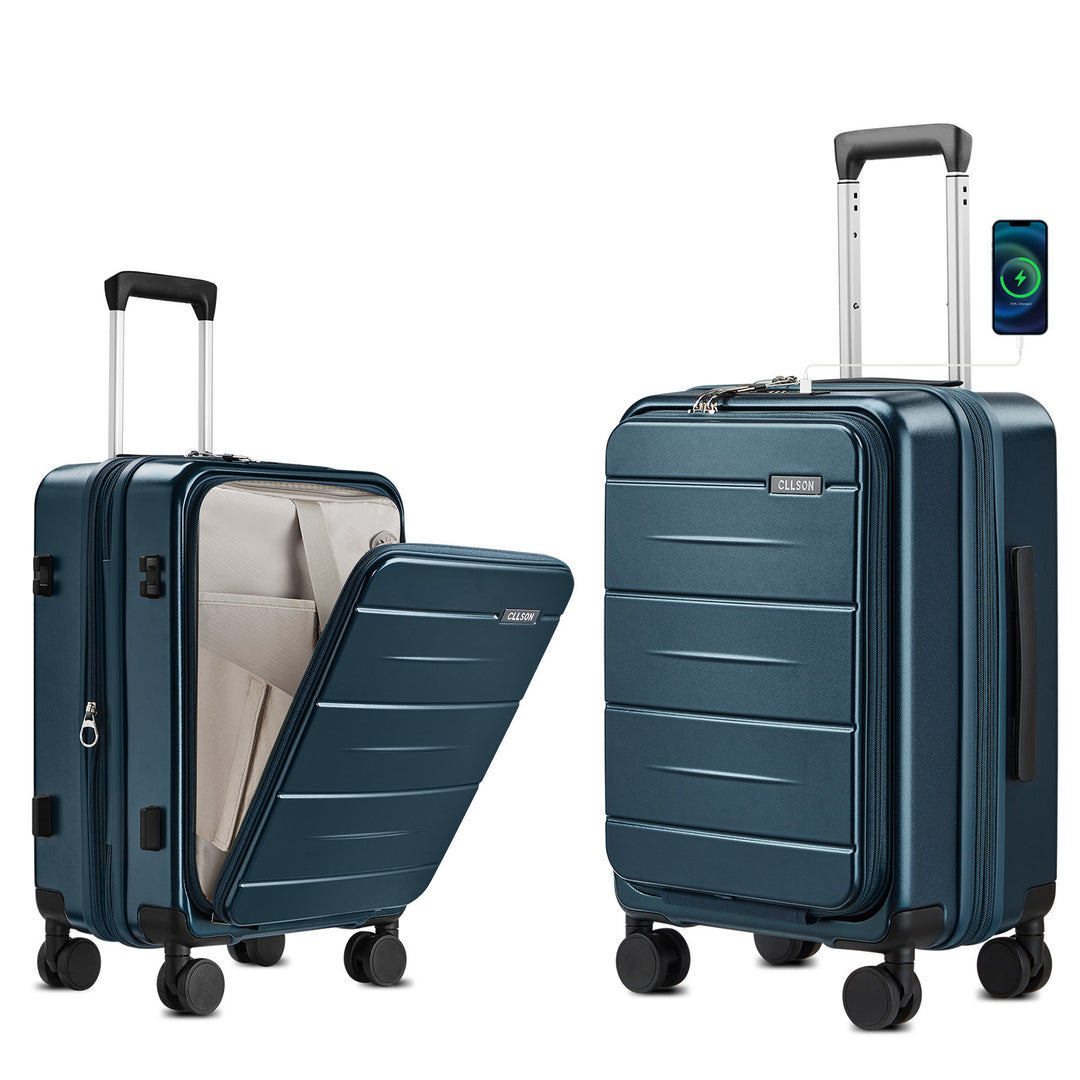 Unisex Multi-Funksjonell Hard Shell Trolley Koffert Skanto