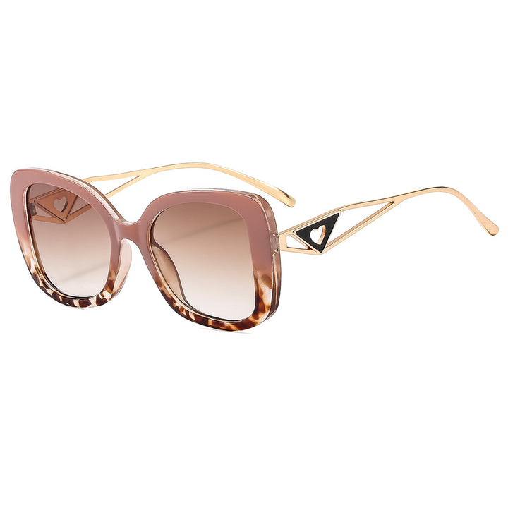 Women's fashion oversized sunglasses with luxurious heart detail Skanto