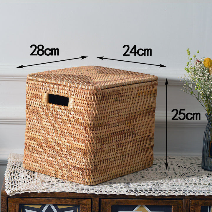 Dame rektangulær Rattan oppbevaringskurv Skanto