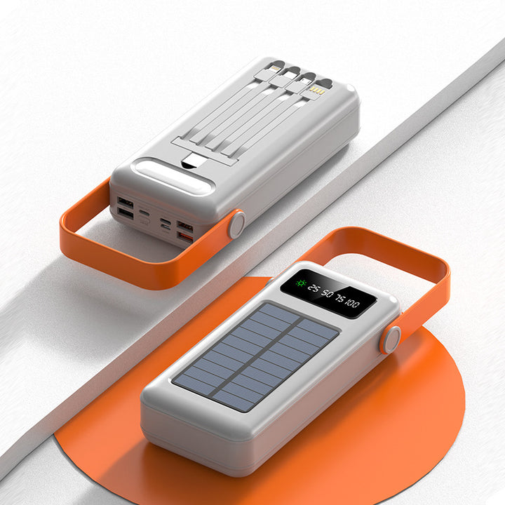 Solar-Powerbank med allsidige tilkoblingsmuligheter og smart ladeteknologi Skanto
