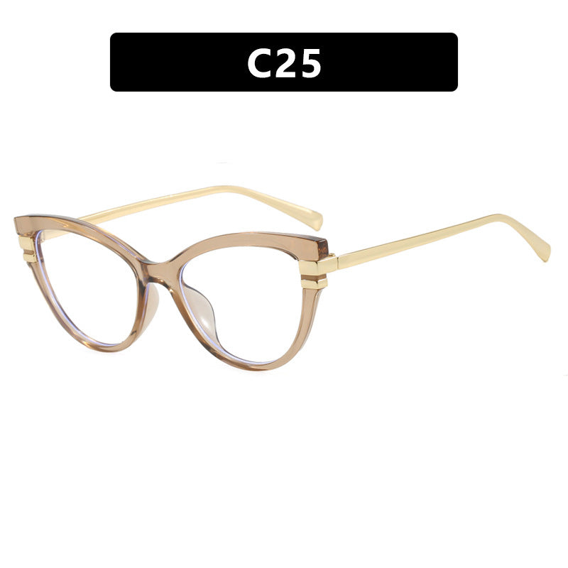 Damer Cat-Eye solbrille med elegante metallakenter Skanto