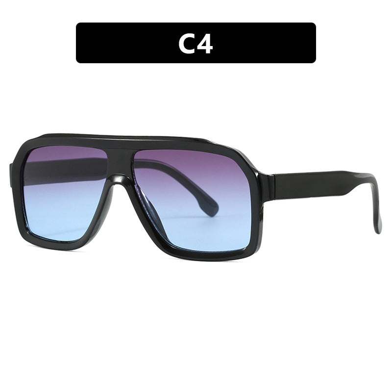 Women's large square sunglasses in modern design with robust frame Skanto
