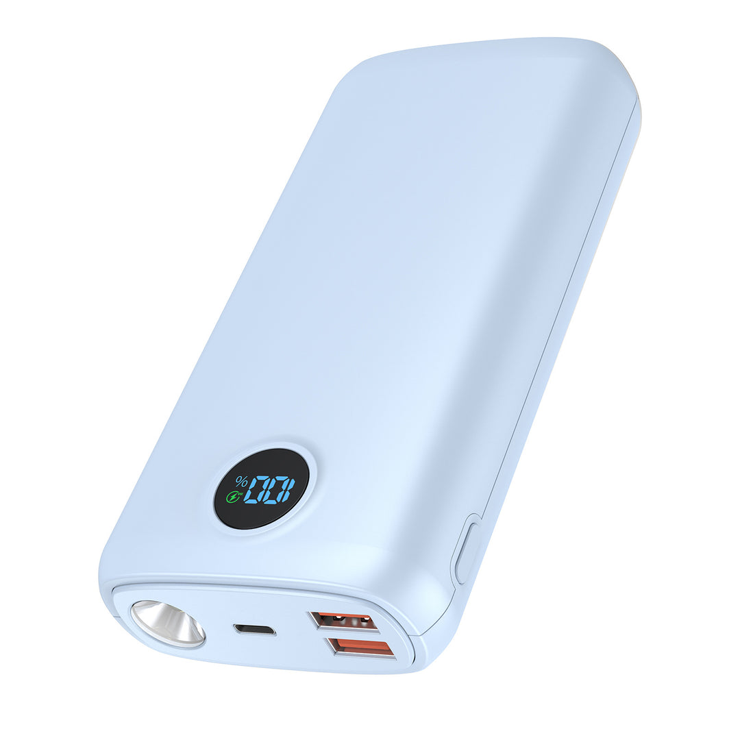 Powerbank med LCD-skjerm og hurtigladefunksjon Skanto