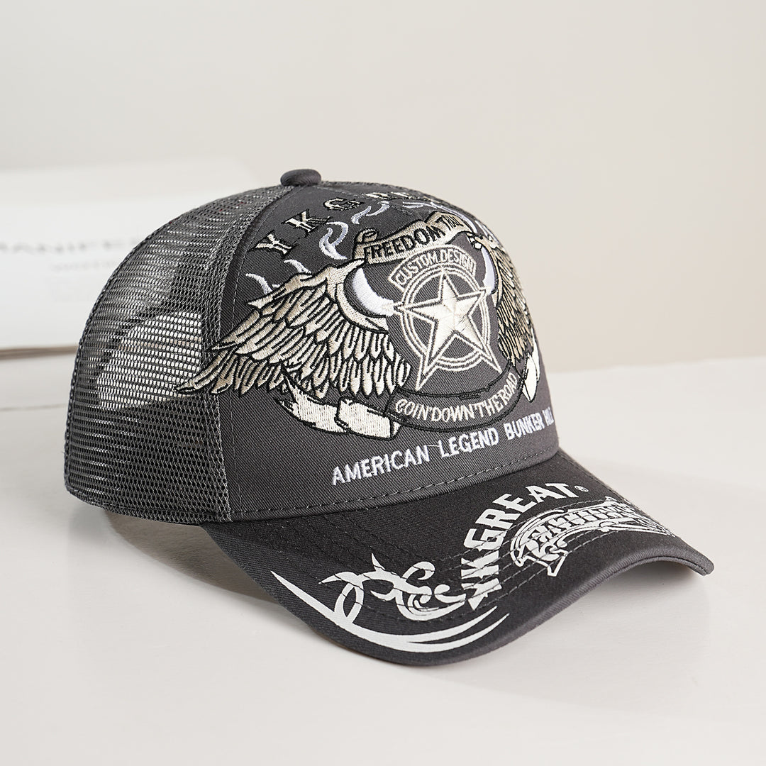 Unisex Trucker Caps med grafisk design og pustende nett Skanto