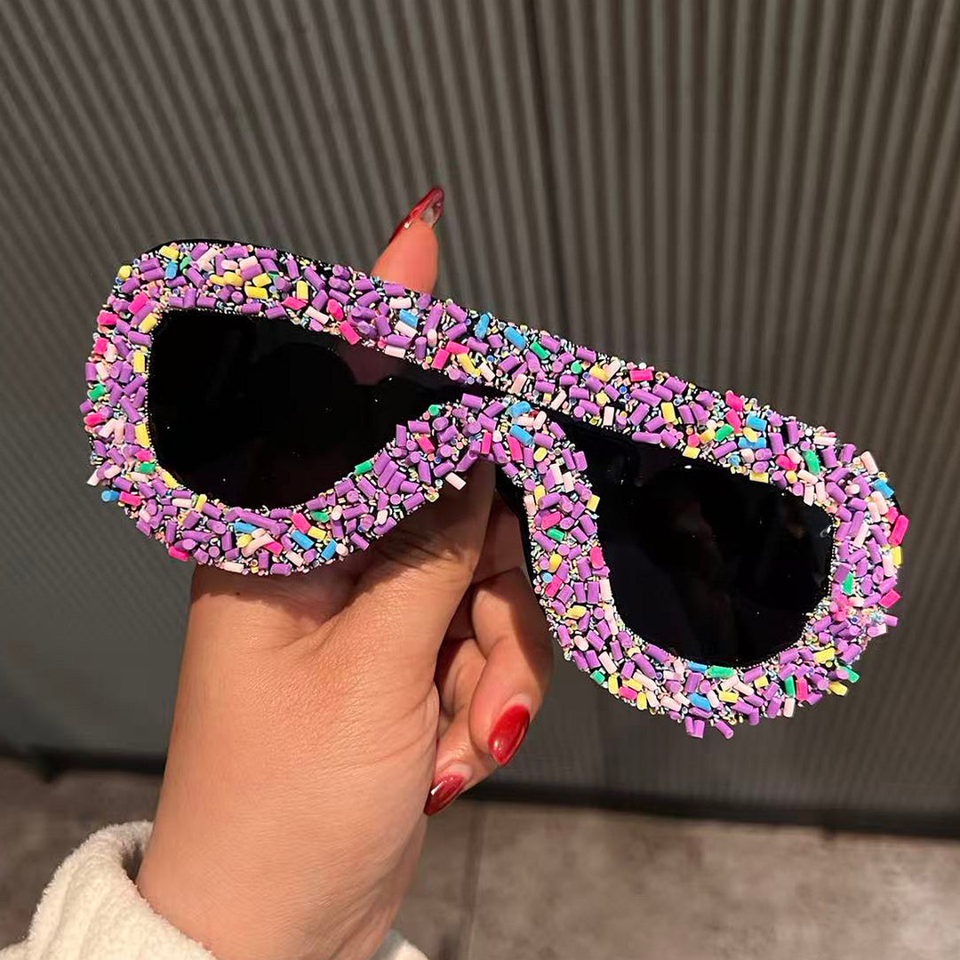 Dame trendy solbriller med kreativt sukkerutseende design Skanto