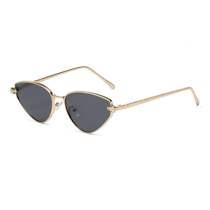 Dame designer solbrille med stilig cat-eye design og luksuriøs ramme Skanto