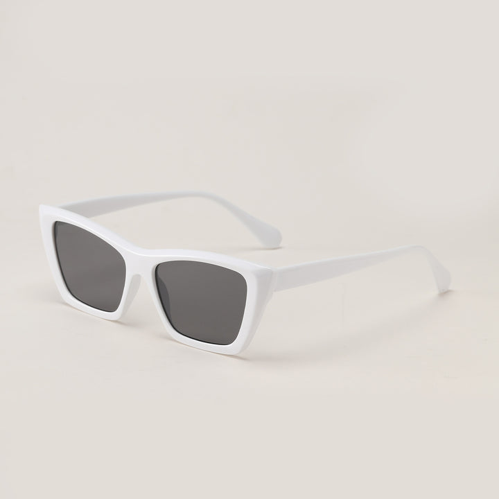 Dame geometrisk solbrille med stilfull plastinn ramme Skanto