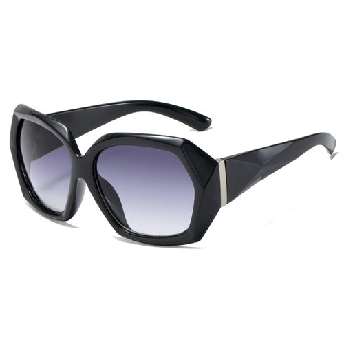 Dame Designer-solbrille i innovativ polygon-design Skanto
