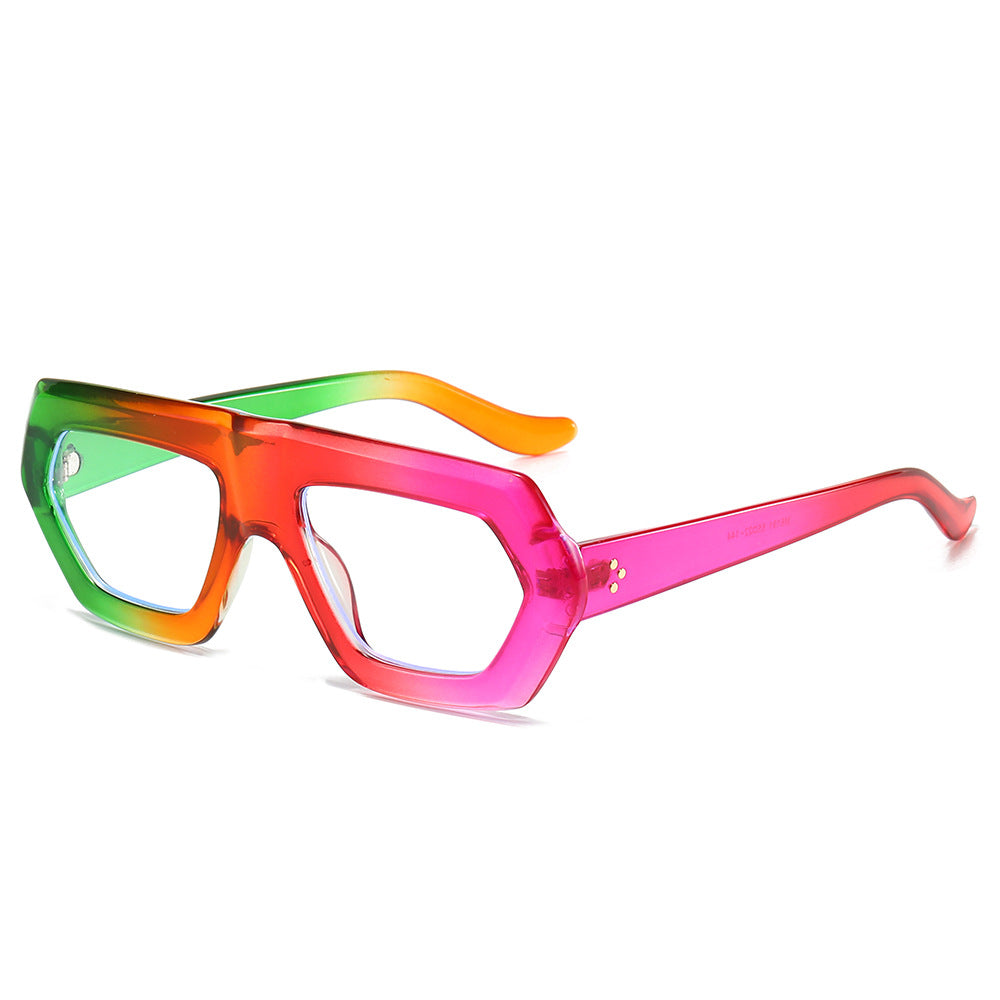 Women's Fashionable Optical Glasses in Extravagant Hexagon Design Skanto