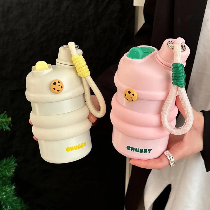 Damen Sportliche Edelstahl-Wasserflasche Skanto