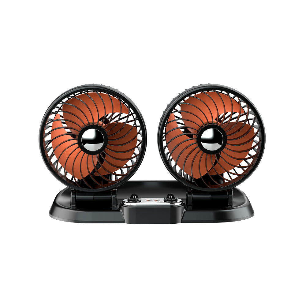 Dual-Head Bærbar Bil Ventilasjonsvifte Skanto