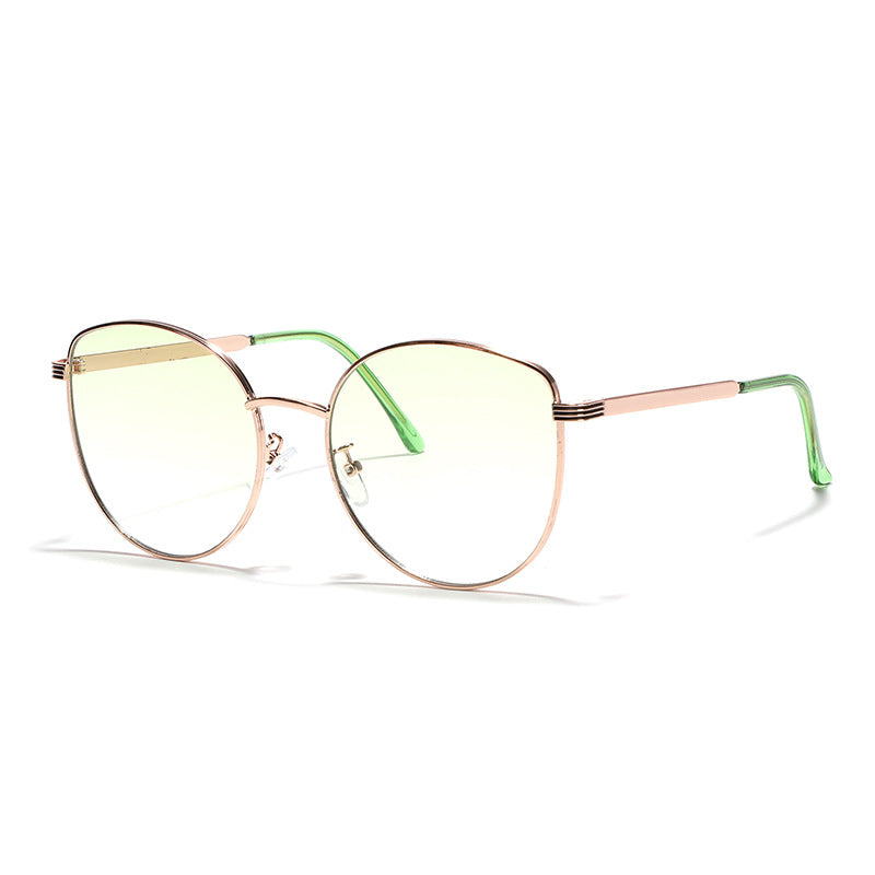 Dame geometrisk solbrille med smal metallramme Skanto