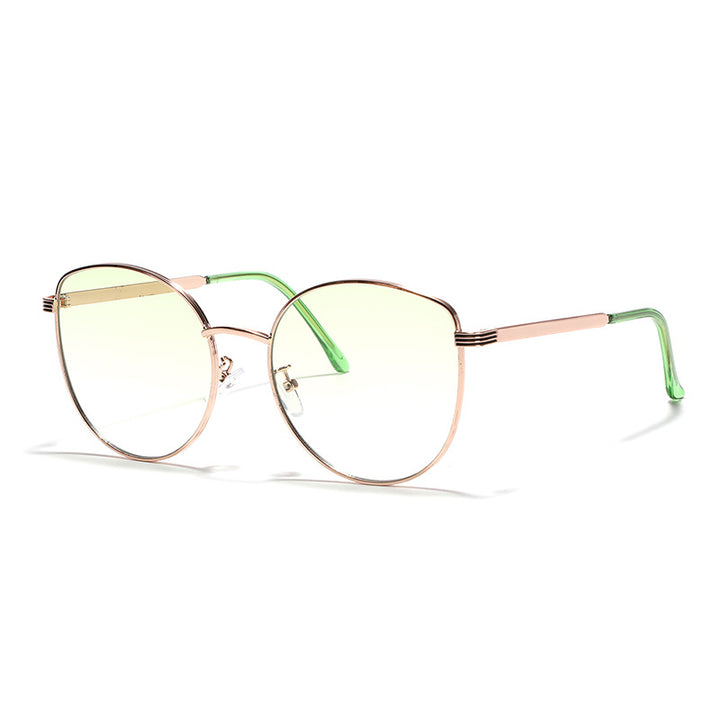Dame geometrisk solbrille med smal metallramme Skanto