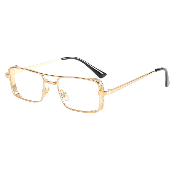 Dame moteriktig rektangulær solbrille med luksuriøs ramme Skanto