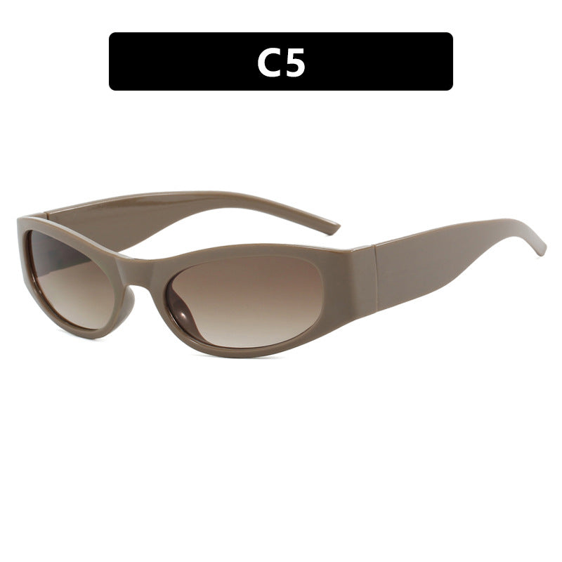 Women's sporty sunglasses with wide frame and UV protection Skanto