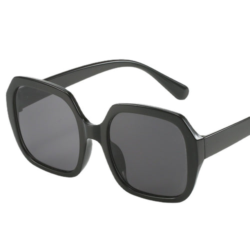 Dame Modisk Oversized-solbrille med ekstravagante leoparddetaljer Skanto