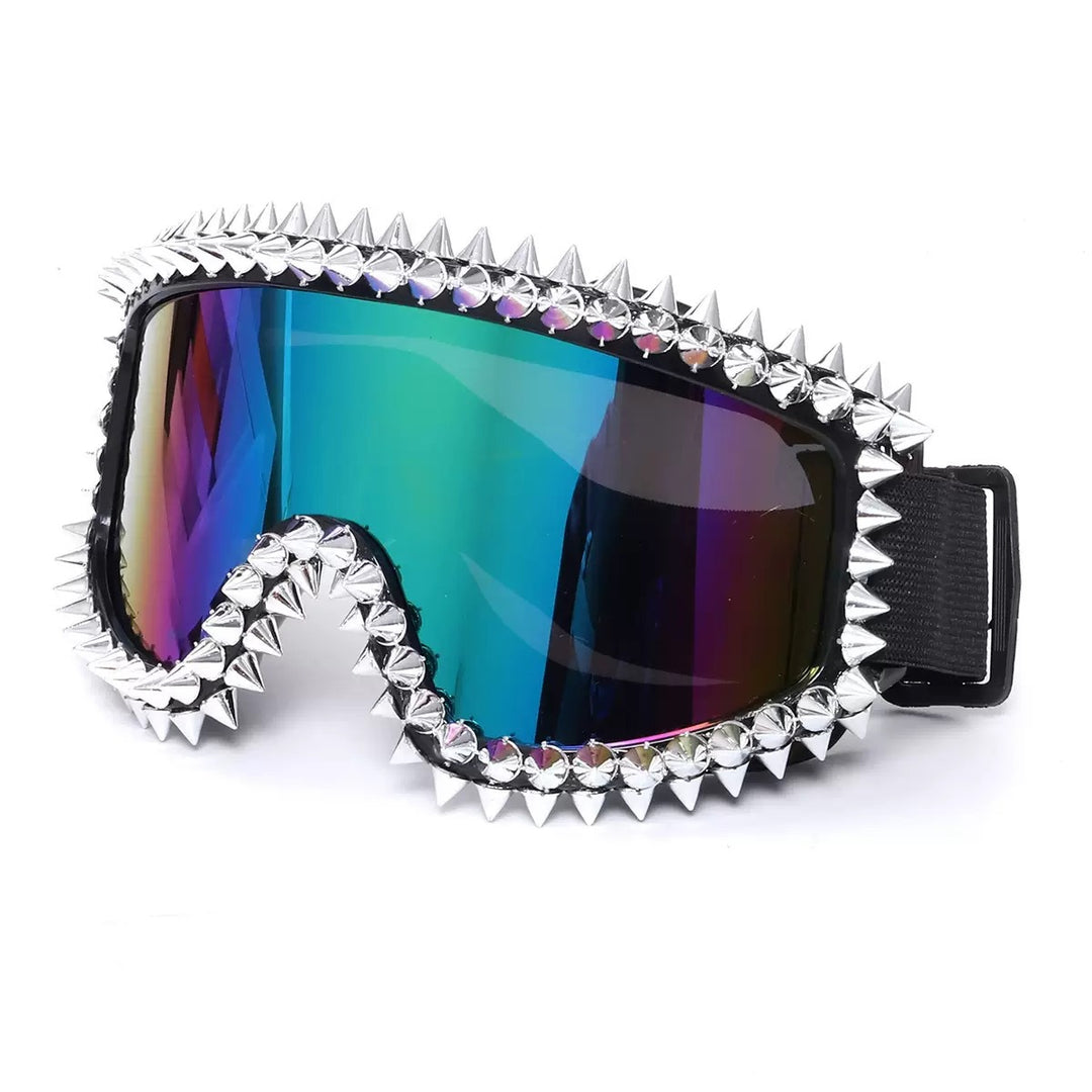 Dame moterene skibriller med trendy nagledesign Skanto