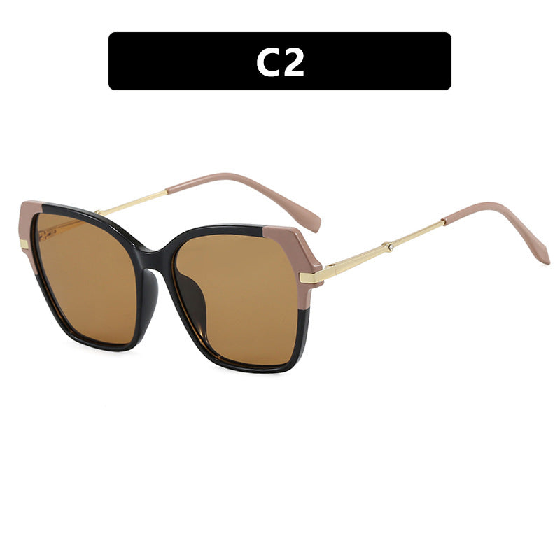 Women's square sunglasses with elegant metal frame and protective UV filter Skanto