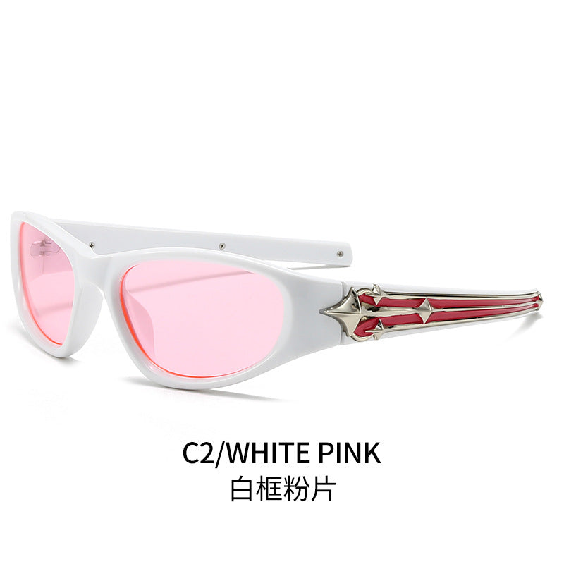 Dame Sporty solbrille i moderne design med stilfull metallramme Skanto