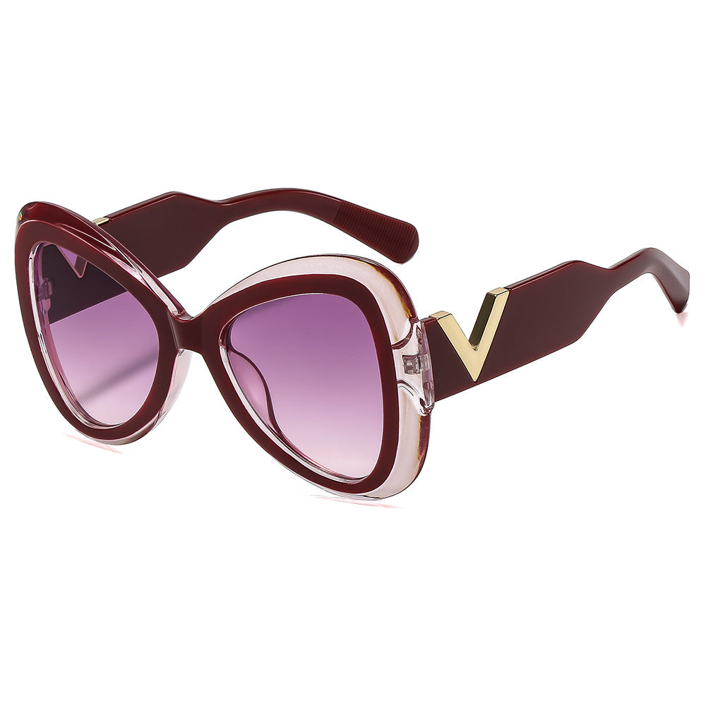 Women's Cat-Eye Sunglasses with Luxurious Frame and Mirrored Lenses Skanto