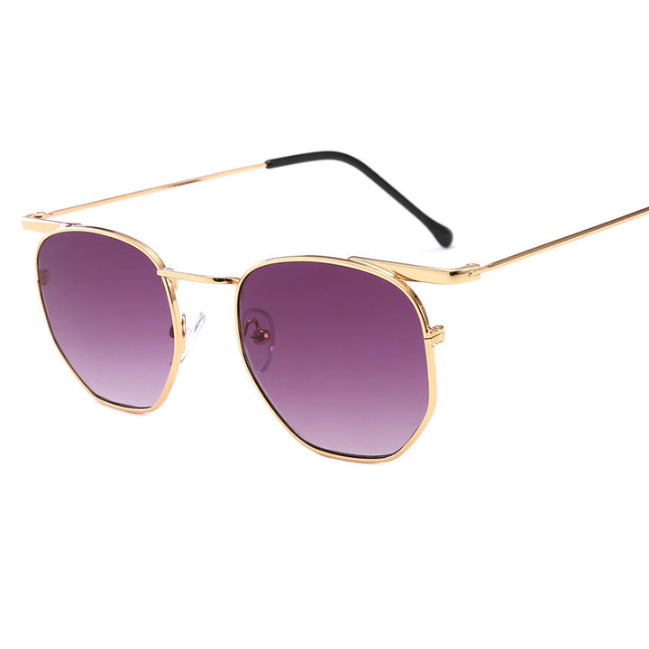 Damer stilige geometriske solbriller med elegant metallramme Skanto