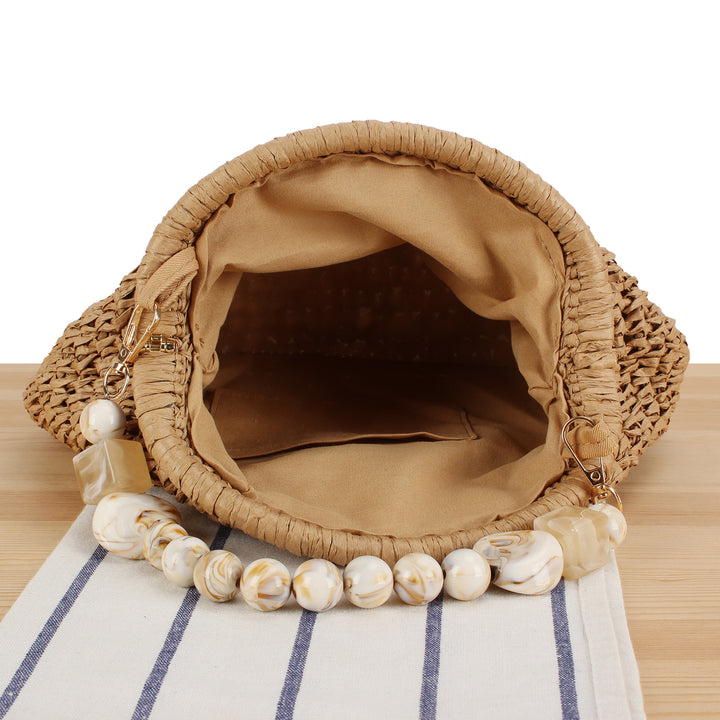 Shoulder Bag with Elegant Pearl Embellishment Skanto