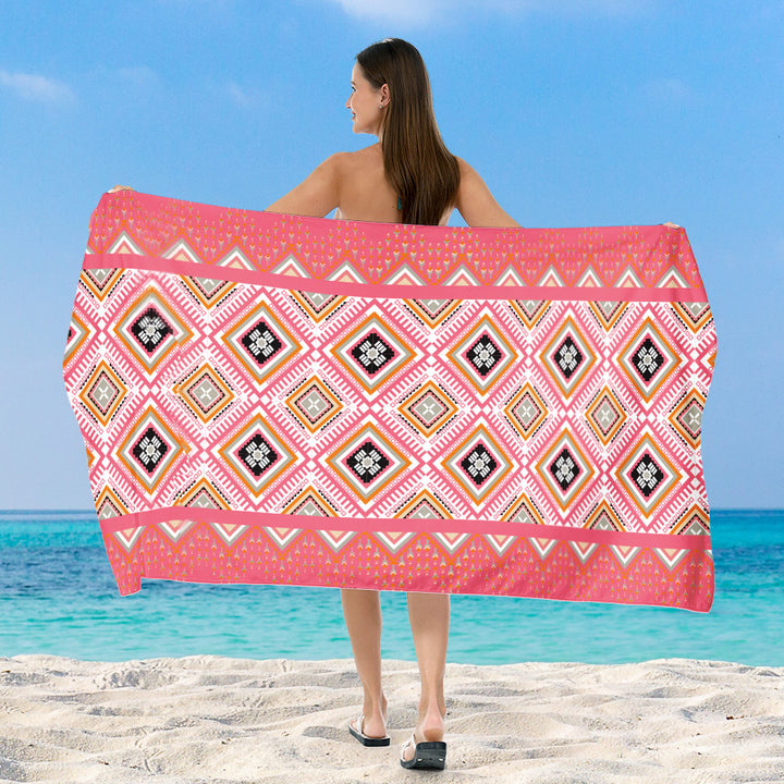 Strandteppe med eksklusiv geometrisk tribal-design Skanto