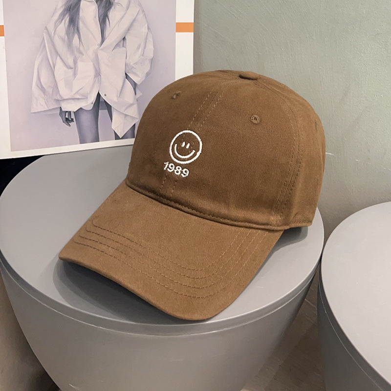 Herre Casual Smiley Brodert Baseball Cap Skanto