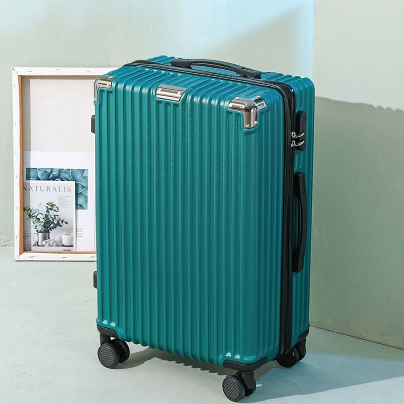 Hardsided suitcase with 360-degree rolling system and integrated safety feature Skanto