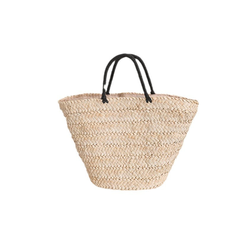 Elegant Woven Bag with Contrast Handle Skanto