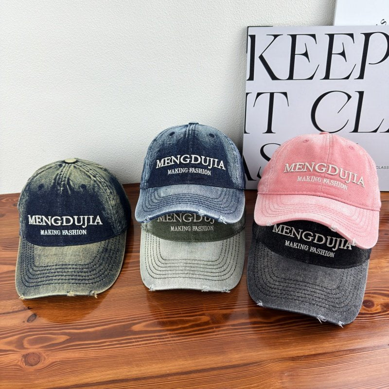 Herre Slitt Denim Baseball Cap Skanto 1784270408