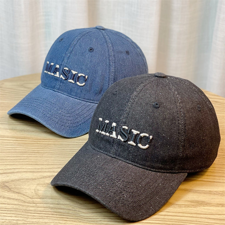 Kvinnebrodert denim baseball cap Skanto