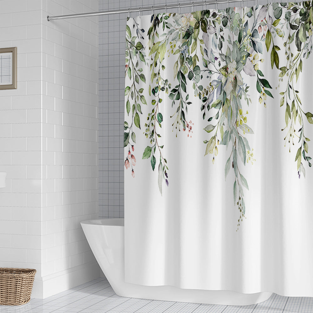 Kunstnerisk Blomster Dusjforheng Skanto