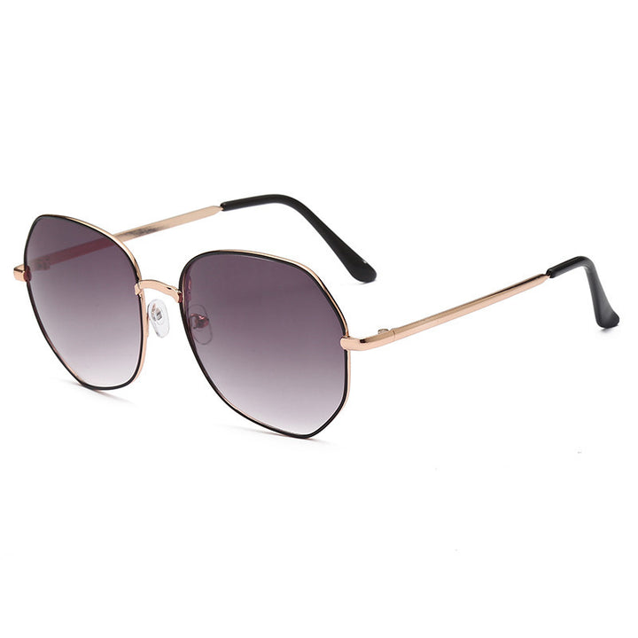 Damer moteriktig solbrille med åttekantet form og polarisert glass Skanto